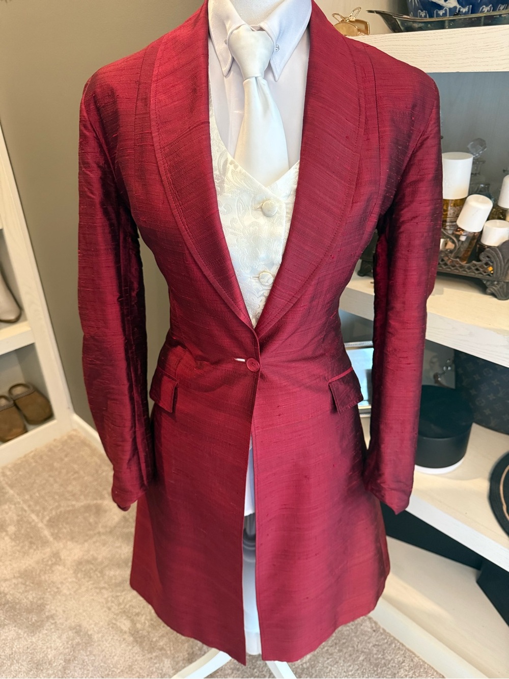 Women's Dark Red Cambria Saddleseat Day Coat
